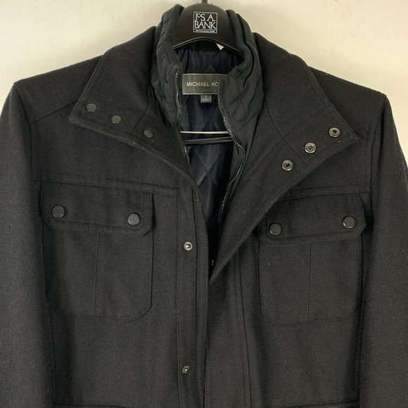 Michael Kors Black Wool Coat Wm Sz S - Picture 2 of 7